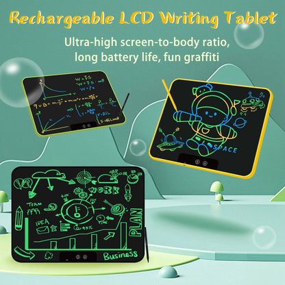 180X 18inch Kids Ultra-thin Digital Graphic Drawing Board Rechargeable LCD Writing Tablet Memo Board, Colorful Handwriting