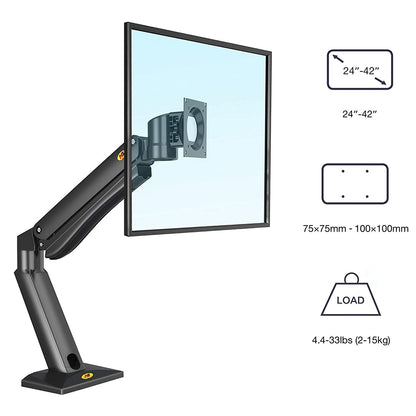 NORTH BAYOU NB45 Desktop Adjustable 24-42 inch Computer Monitor Holder Support Arm Bracket