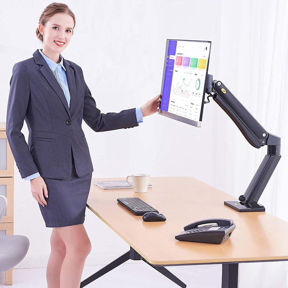 NORTH BAYOU NB45 Desktop Adjustable 24-42 inch Computer Monitor Holder Support Arm Bracket