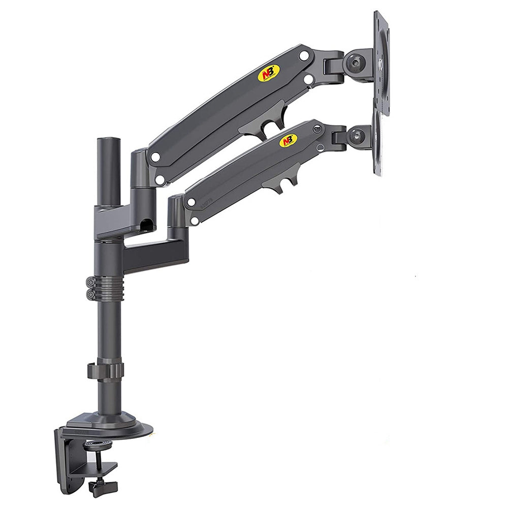 NORTH BAYOU H180 22-32 inch Dual Screen Computer Monitor Adjustable Holder Desktop Support Arm Bracket