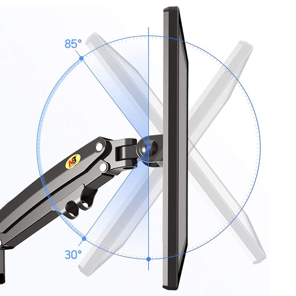 NORTH BAYOU H180 22-32 inch Dual Screen Computer Monitor Adjustable Holder Desktop Support Arm Bracket