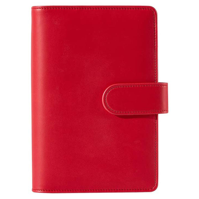 A6 Size 6-Ring PU Leather Notebook Binder Cover Magnetic Closure Planner Journal Binder Shell