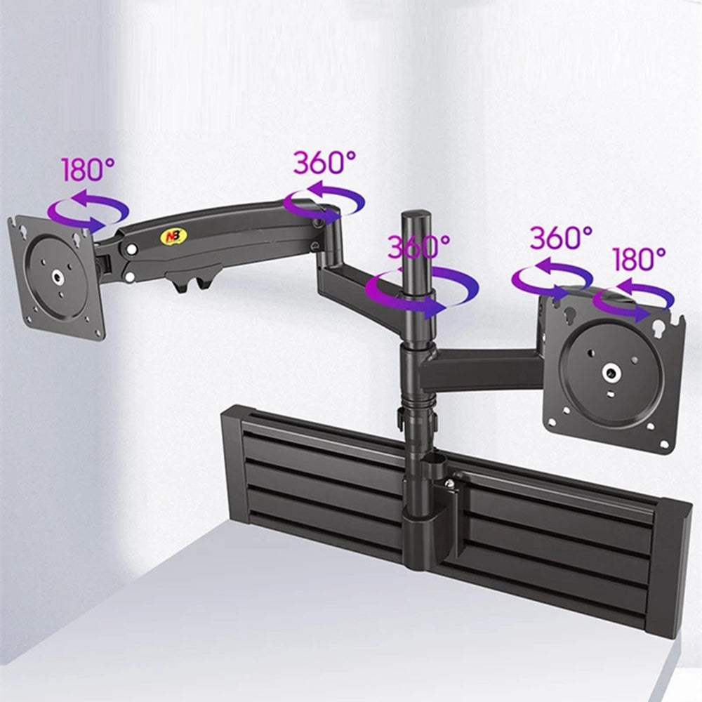 NORTH BAYOU M80 22-32 inch Dual Screen Computer Monitor Holder Adjustable Monitor Support Arm Bracket