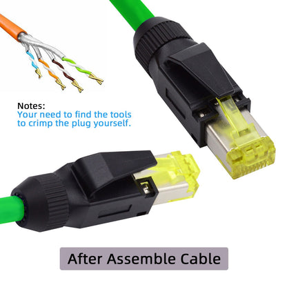 UT-005 2Pcs STP UTP Shielded RJ45 Plug Cat6 RJ45 8P8C Assembly Plug for Industrial Network Ethernet Patch Cord