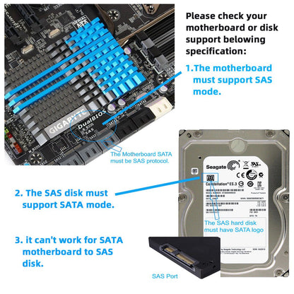 SF-008 SFF-8482 SAS 29Pin to SATA 22Pin Hard Disk Drive Raid Extension Adapter with 10cm Cable