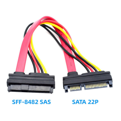 SF-008 SFF-8482 SAS 29Pin to SATA 22Pin Hard Disk Drive Raid Extension Adapter with 10cm Cable