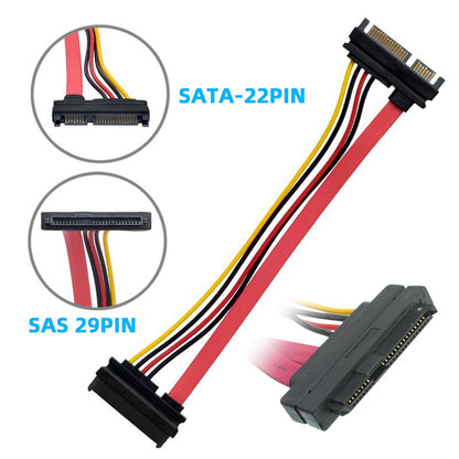 SF-008 SFF-8482 SAS 29Pin to SATA 22Pin Hard Disk Drive Raid Extension Adapter with 10cm Cable