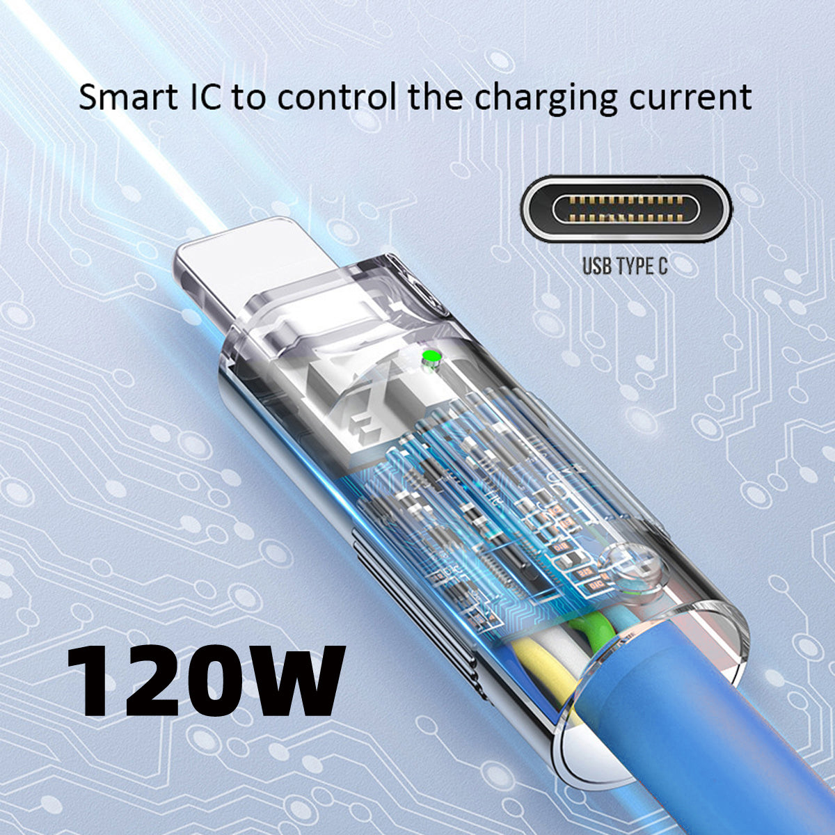 UC-003-0R-1.0M 1m USB Type C to USB-C Liquid Silicone Ultra Soft 120W Fast Charge Data Cable