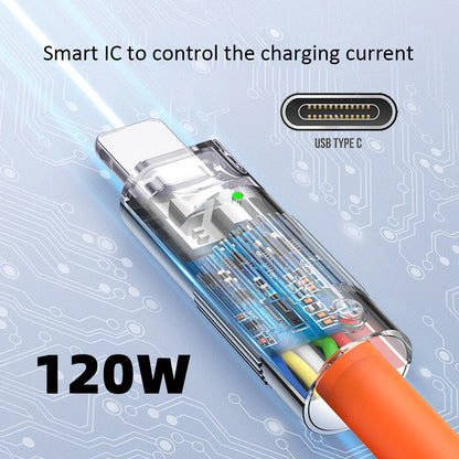 UC-003-0R-1.0M 1m USB Type C to USB-C Liquid Silicone Ultra Soft 120W Fast Charge Data Cable