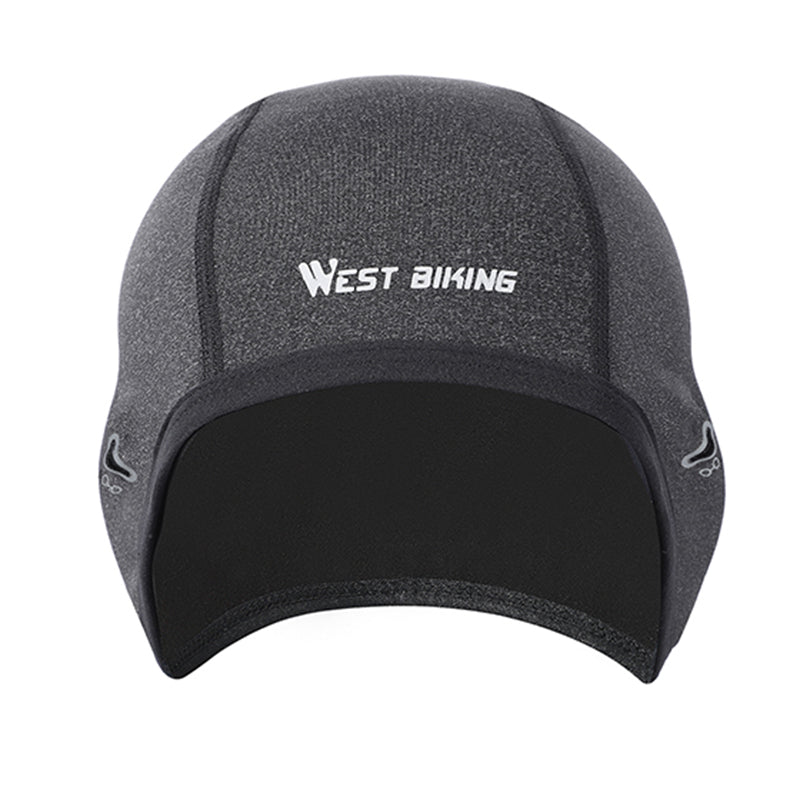 WEST BIKING Winter Fleece Cycling Caps Outdoor Sports Hat Windproof Thermal Headwear [Men]