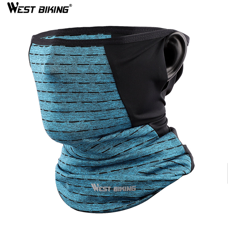 WEST BIKING Unisex Ice Silk Neck Scarf Sunscreen Hiking Earloop Face Mask Tube Head Scarve