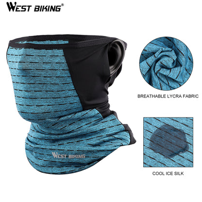 WEST BIKING Unisex Ice Silk Neck Scarf Sunscreen Hiking Earloop Face Mask Tube Head Scarve