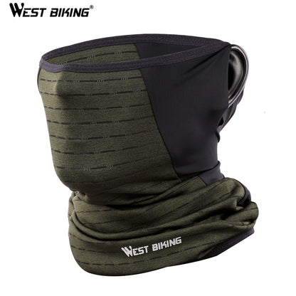 WEST BIKING Unisex Ice Silk Neck Scarf Sunscreen Hiking Earloop Face Mask Tube Head Scarve