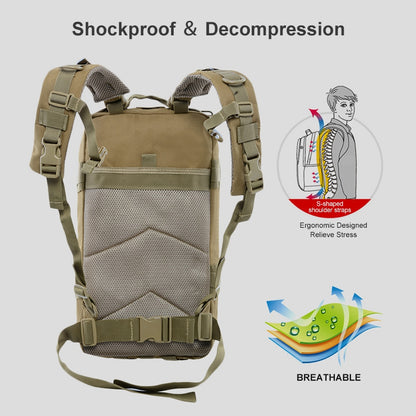 JSM J002 Large Hiking Backpack 30L Waterproof Bag Daypack Molle Shoulders Backpack for Outdoor Sports Camping Travel