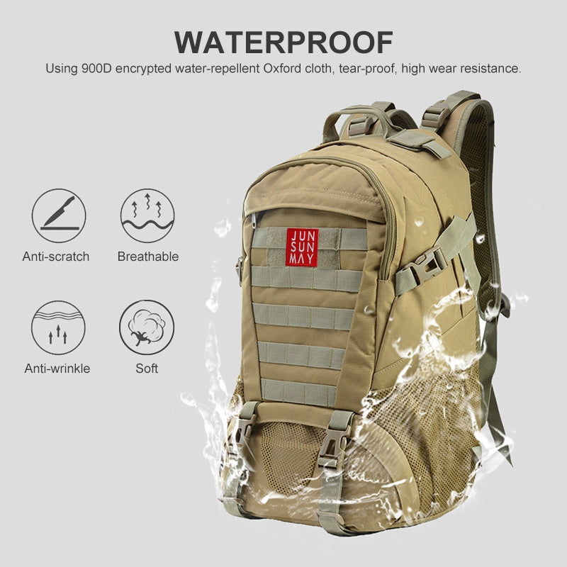 JSM J003 27L Waterproof Military Tactical Backpack Outdoor Army Assault Pack Hiking Trekking Rucksack