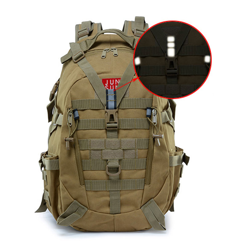 JSM J012 25L Large Capacity Camouflage Backpack Night Reflective Outdoor Sports Molle Military Shoulder Bag