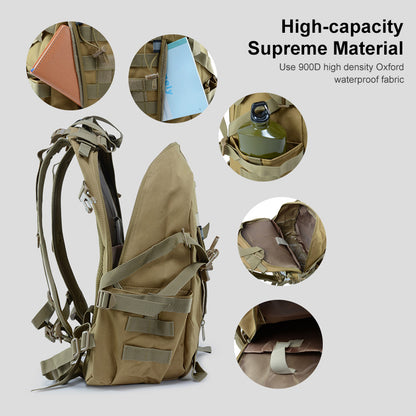 JSM J012 25L Large Capacity Camouflage Backpack Night Reflective Outdoor Sports Molle Military Shoulder Bag