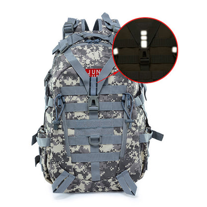 JSM J012 25L Large Capacity Camouflage Backpack Night Reflective Outdoor Sports Molle Military Shoulder Bag