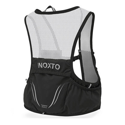 OUTDOOR INOXTO 5L Running Vest Backpack Lightweight Phone Holder Pockets Hiking Cycling Backpack Water Bottle Carrying Bag (Size: L)