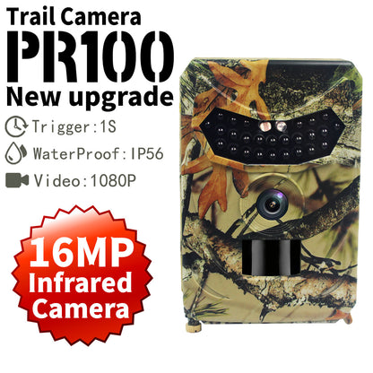 HUNTERCAM PR100 Hunting Camera Infrared Night Vision Wildlife 16MP+1080P IP56 Waterproof Tracking for Outdoor Scouting