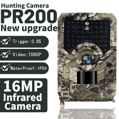 HUNTERCAM PR200 PRO Hunting Camera Trail 1080P Wildlife Monitoring Outdoor 16MP Photo Trap for Security Infrared Sensors Night View