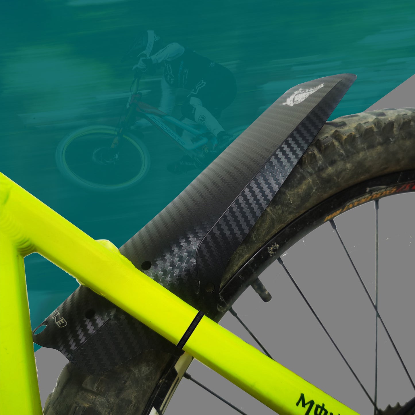 ENLEE Bike Fender MTB Mud Guard Front and Rear Mud Guard Portable Fashionable Pattern Design Bike Fender Mudflap