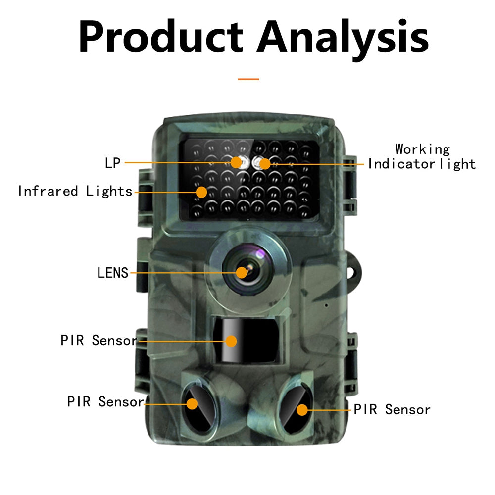 PR4000 Hunting Camera Infrared Night Vision Motion Activated 4K Video Trail Camera IP66 Waterproof