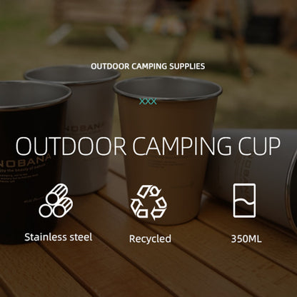 NOBANA 4PCS Camping Cup Tumblers BPA-free No FDA Certified 304 Stainless Steel Drinking Cup with Storage Bag