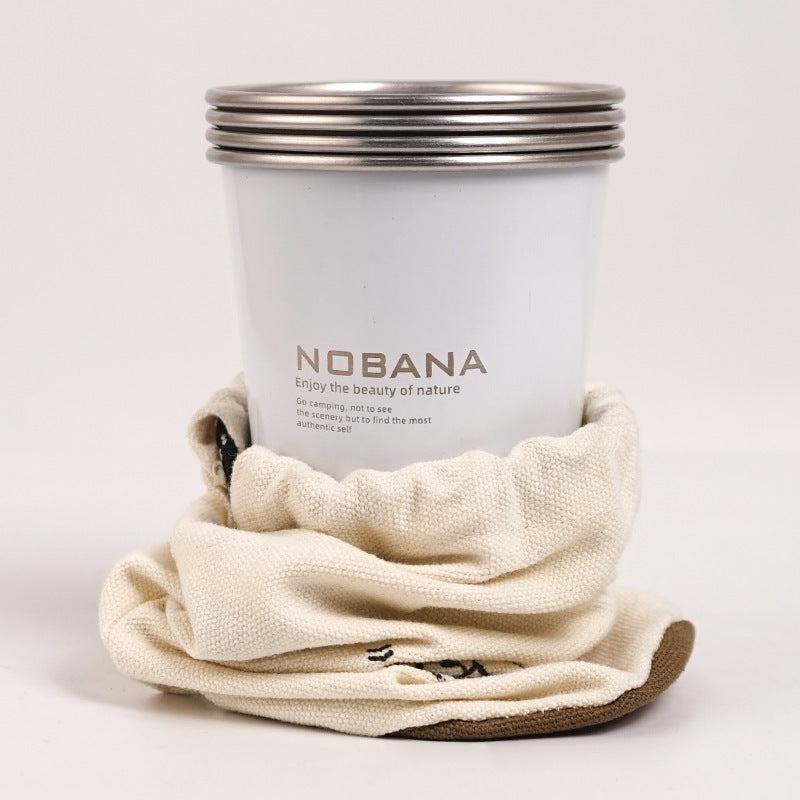 NOBANA 4PCS Camping Cup Tumblers BPA-free No FDA Certified 304 Stainless Steel Drinking Cup with Storage Bag