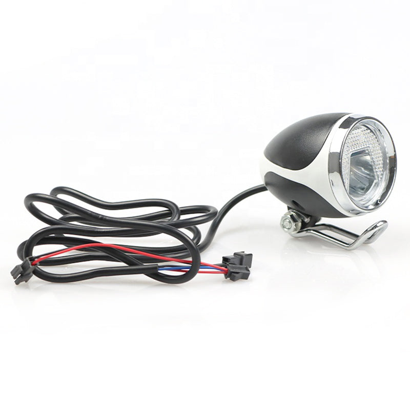 For KUGOO M4 10inch Electric Scooter Front Lamp 24-48V LED Light with Horn Accessory