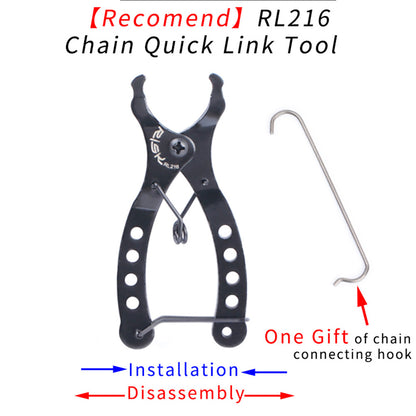 RISK Bicycle Mini Chain Quick Link Tool MTB Mountain Road Bike Magic Buckle Removal Installation Tool Clamp Black