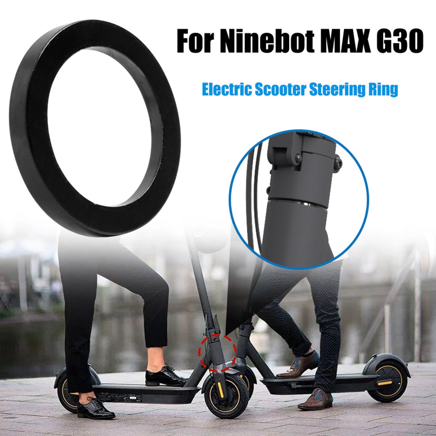 5Pcs/Set for Ninebot MAX G30 Electric Scooter Aluminum Alloy+ABS Bearings Rotating Steering Bushes