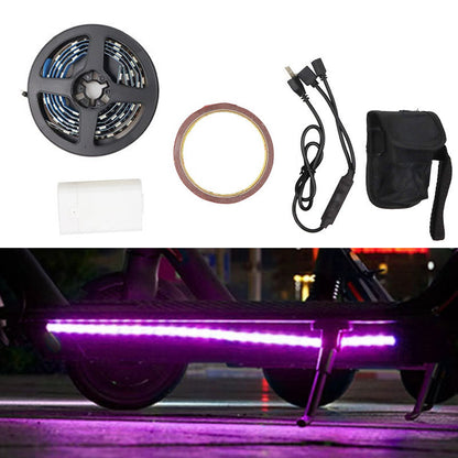 For Xiaomi M365 Electric Scooter High Bright LED Strip Light Battery Powered Colorful Light Rope