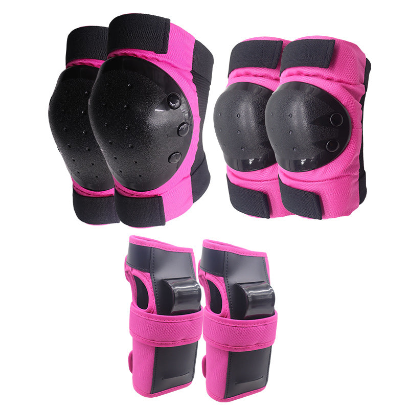 ZHX-HST2 6Pcs / Set Children Bicycle Roller Skating Knee Elbow Wrist Pads Skateboard Ski Anti-Fall Guard Sports Protective Gear