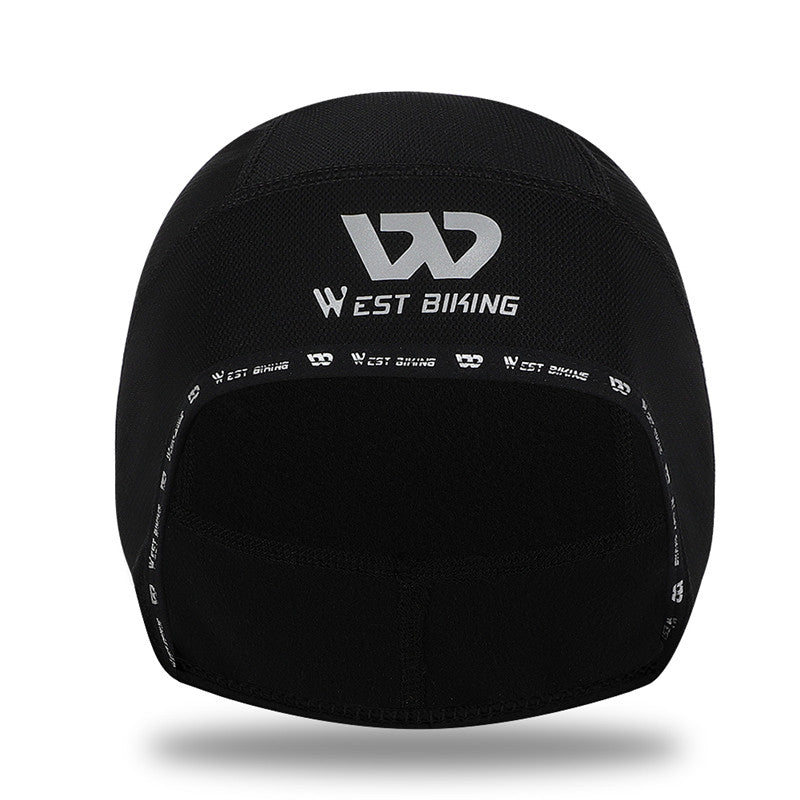 WEST BIKING Reflective Logo Windproof Thermal Cycling Hat Helmet Liner Cap with Earphones Hole