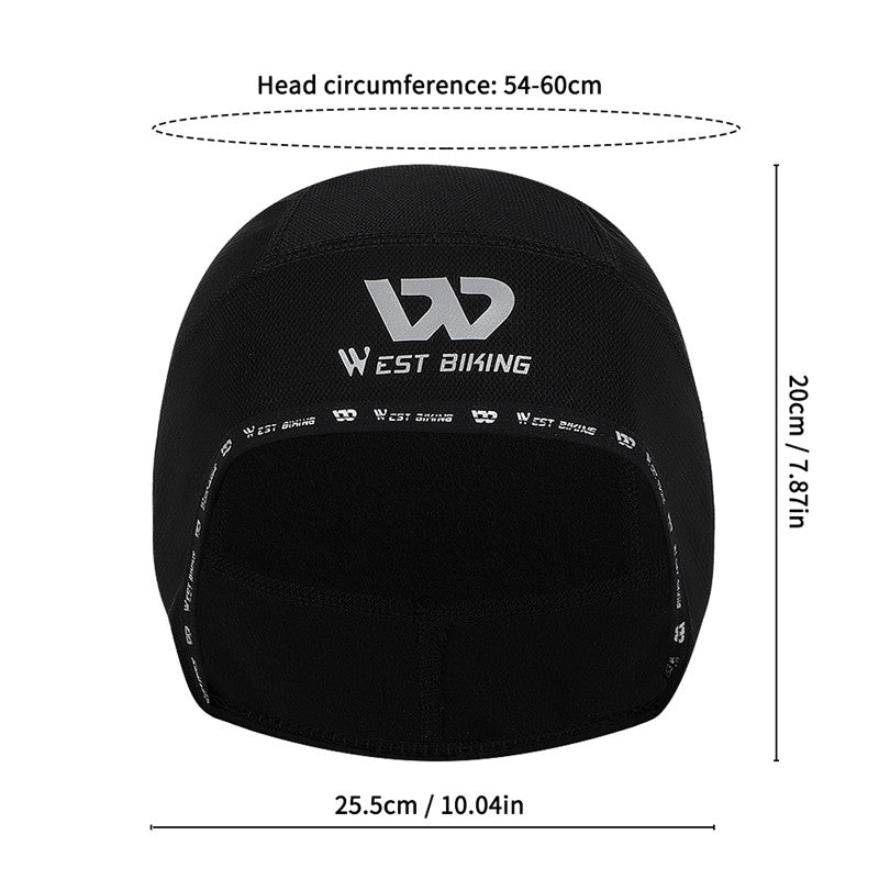 WEST BIKING Reflective Logo Windproof Thermal Cycling Hat Helmet Liner Cap with Earphones Hole