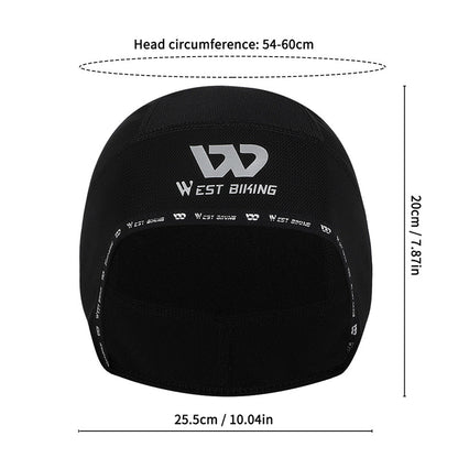 WEST BIKING Reflective Logo Windproof Thermal Cycling Hat Helmet Liner Cap with Earphones Hole