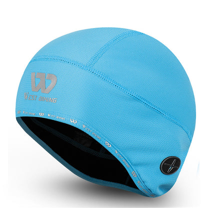 WEST BIKING Reflective Logo Windproof Thermal Cycling Hat Helmet Liner Cap with Earphones Hole