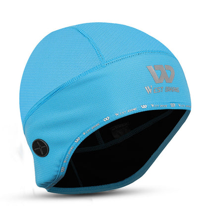 WEST BIKING Reflective Logo Windproof Thermal Cycling Hat Helmet Liner Cap with Earphones Hole