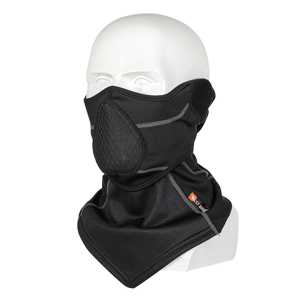 WEST BIKING Winter Thermal Cycling Mask Scarf Safety Reflective Windproof Riding Face Guard