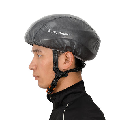 WEST BIKING YP0708080 Ultralight Bicycle Helmet Cover Waterproof Reflective Dustproof Rain Cover