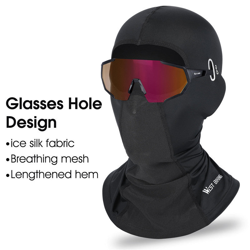 WEST BIKING YP0201296 Summer Cycling Anti-UV Face Mask Balaclava Hood MTB Bike Helmet Liner