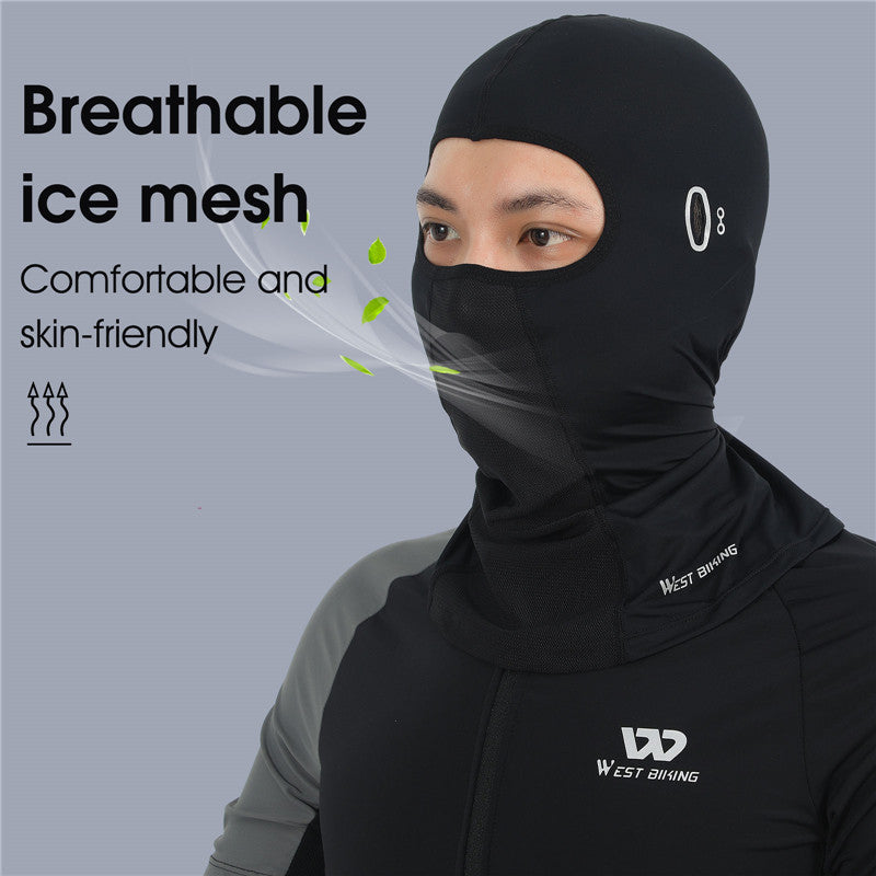 WEST BIKING YP0201296 Summer Cycling Anti-UV Face Mask Balaclava Hood MTB Bike Helmet Liner