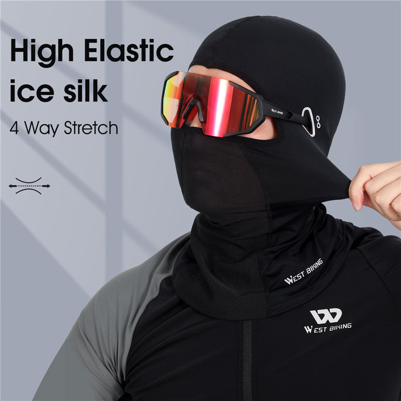 WEST BIKING YP0201296 Summer Cycling Anti-UV Face Mask Balaclava Hood MTB Bike Helmet Liner