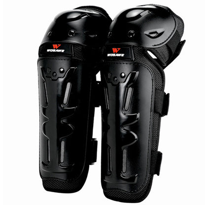 WOSAWE ML311-HX 1 Pair Motorcycle Roller Skating Anti-fall Long Knee Pads Adult PE Shell+Velvet Ski Snowboard Leg Knee Guard