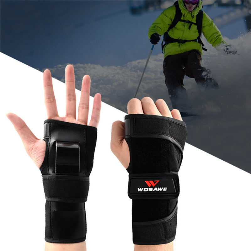 WOSAWE ML307-HS 1 Pair Adult Wrist Support Hand Protection Skiing Skating Hand Guard Palm Protection with ABS Splints