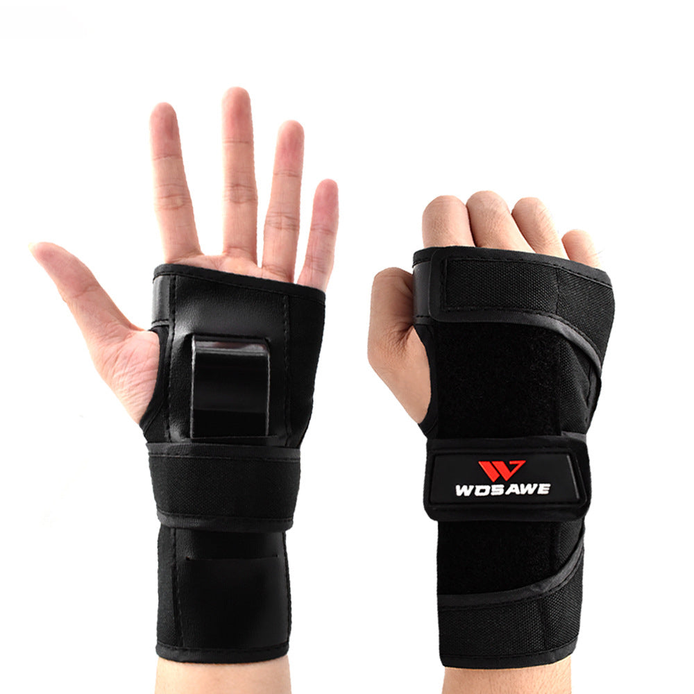 WOSAWE ML307-HS 1 Pair Adult Wrist Support Hand Protection Skiing Skating Hand Guard Palm Protection with ABS Splints