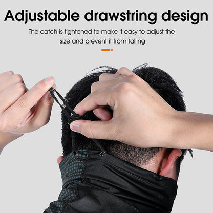 WEST BIKING YP0201323 Outdoor Sports Cycling UV Protection Elastic Ice Silk Neck Gaiter Drawstring Face Cover