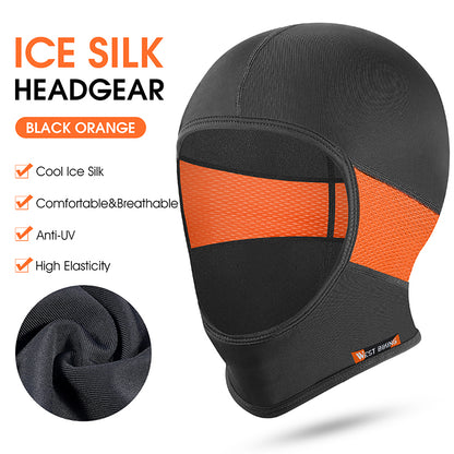 WEST BIKING YP0201317 Anti-UV Summer Ice Silk Cap Balaclava Quick-Drying Breathable Helmet Liner for Outdoor Sports