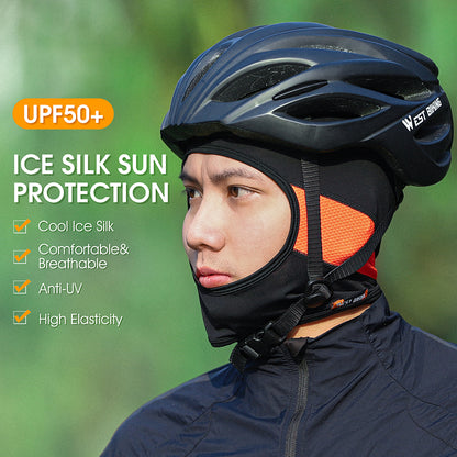 WEST BIKING YP0201317 Anti-UV Summer Ice Silk Cap Balaclava Quick-Drying Breathable Helmet Liner for Outdoor Sports